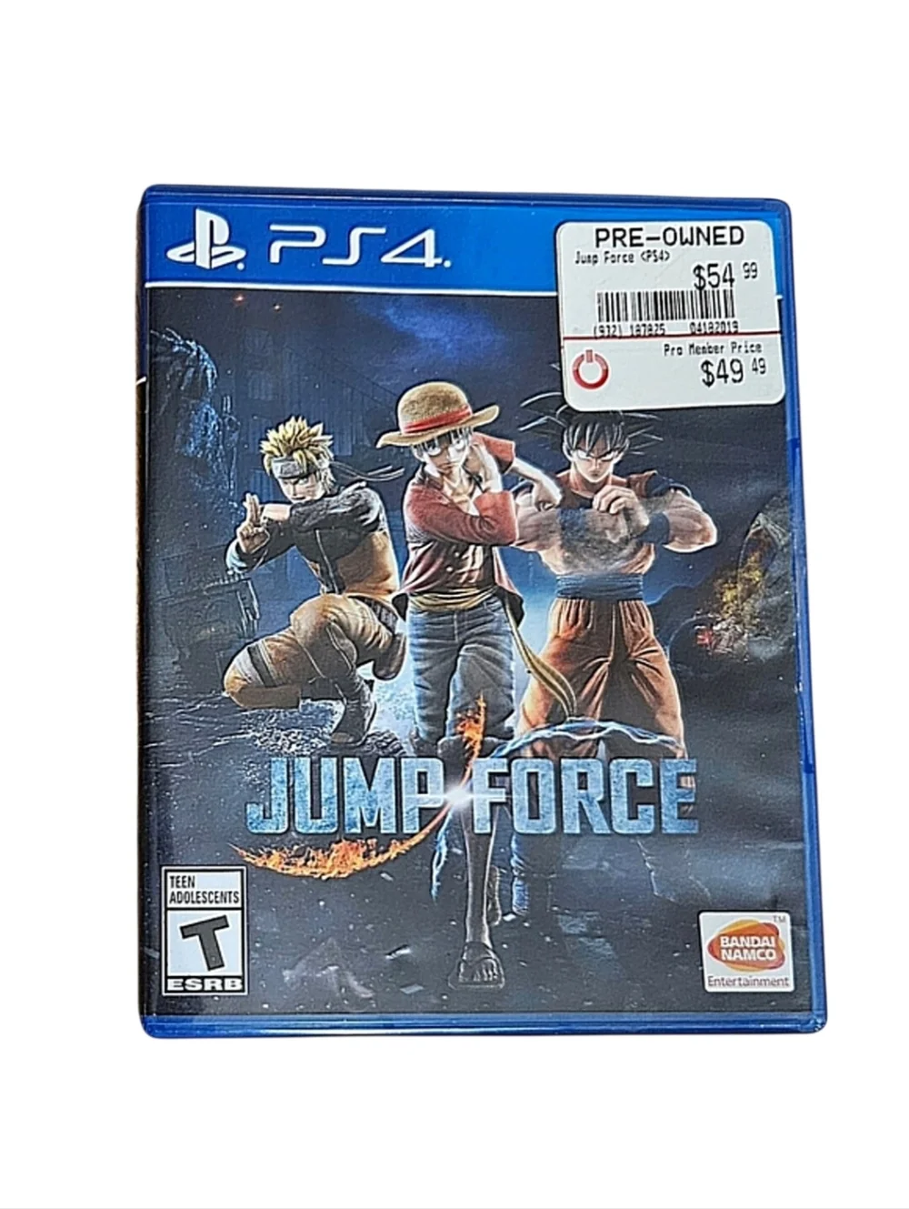PlayStation 4 PS4 Jump Force Video Game Rated T For Teen Adolescents